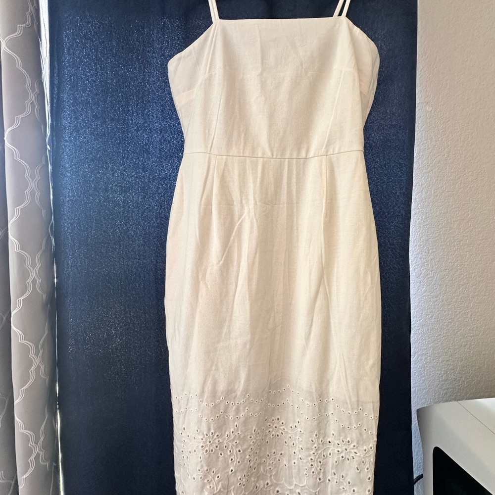 Nordstrom Row A midi linen spaghetti strap dress women’s size Medium